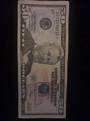 Low 50$ bill star Note great Good Condition - Image 1 of 4
