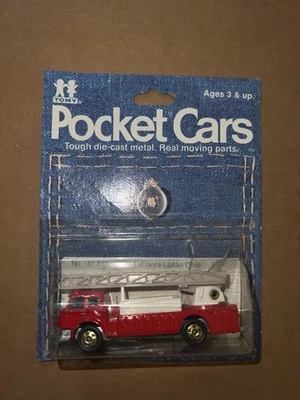 Vintage TOMY Pocket Cars #187 F33 LaFrance Ladder  Chief - Image 1 of 4