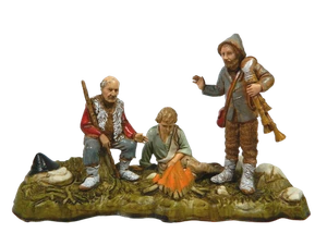 Biwakszene Landi Moranduzzo 10 cm - Schäfergruppen Krippe - Bild 1 von 2