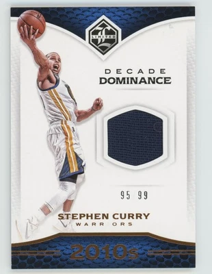 Camiseta deportiva Stephen Curry 2016-17 Panini Limited #7 Decade Dominance Game usada/99 Foto 1 de 2