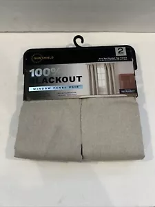 Sun Shield 100% blackout Window Panel Pair 37in W x 84in L New - Picture 1 of 4