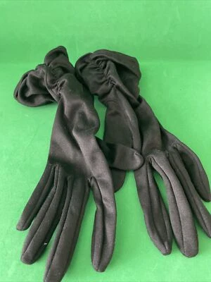 VINTAGE, AMASSADOS, Luvas de Noite Pretas Femininas, Tamanho 6.5, Colecionáveis, Usáveis - Imagem 1 de 4