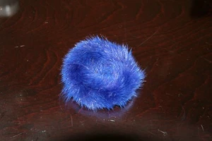 New Electric Blue Mink Fur Scrunchie Scrunchy Efurs4less - Picture 1 of 1