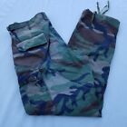 US Militiary Men's Pant Sz 30 Cotton Camouflage ERDL Leaf