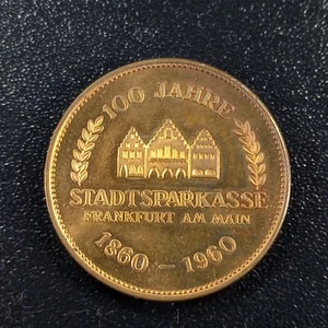 Medalla moneda conmemorativa 100 jahre stadtsparkasse Frankfurt Am Main 1960 (1) - Picture 1 of 3