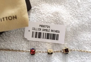 LOUIS VUITTON Gamble Collection Rainbow Cube Necklaces ** BRAND NEW AUTHENTIC ** - Picture 1 of 13