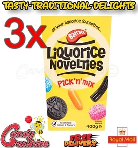 Barratt Liquorice Novelties Pick n Mix Box 400g - Set of 3 - Picture 1 of 1