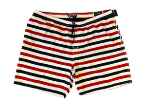 Bañador Club Room para hombre rojo blanco y azul a rayas bolsillos cordón XXL - Imagen 1 de 5