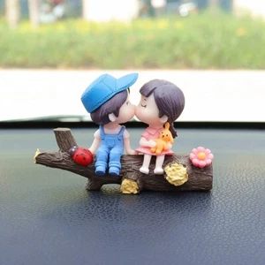 Lindo tablero de instrumentos de decoración de coche de dibujos animados decoración pareja amante decoración del hogar figura - Imagen 1 de 1