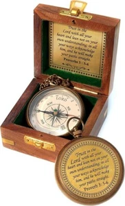 Antique Vintage Brass Pocket Compass Brass Nautical Compass Marine Compass Gift - Picture 1 of 4