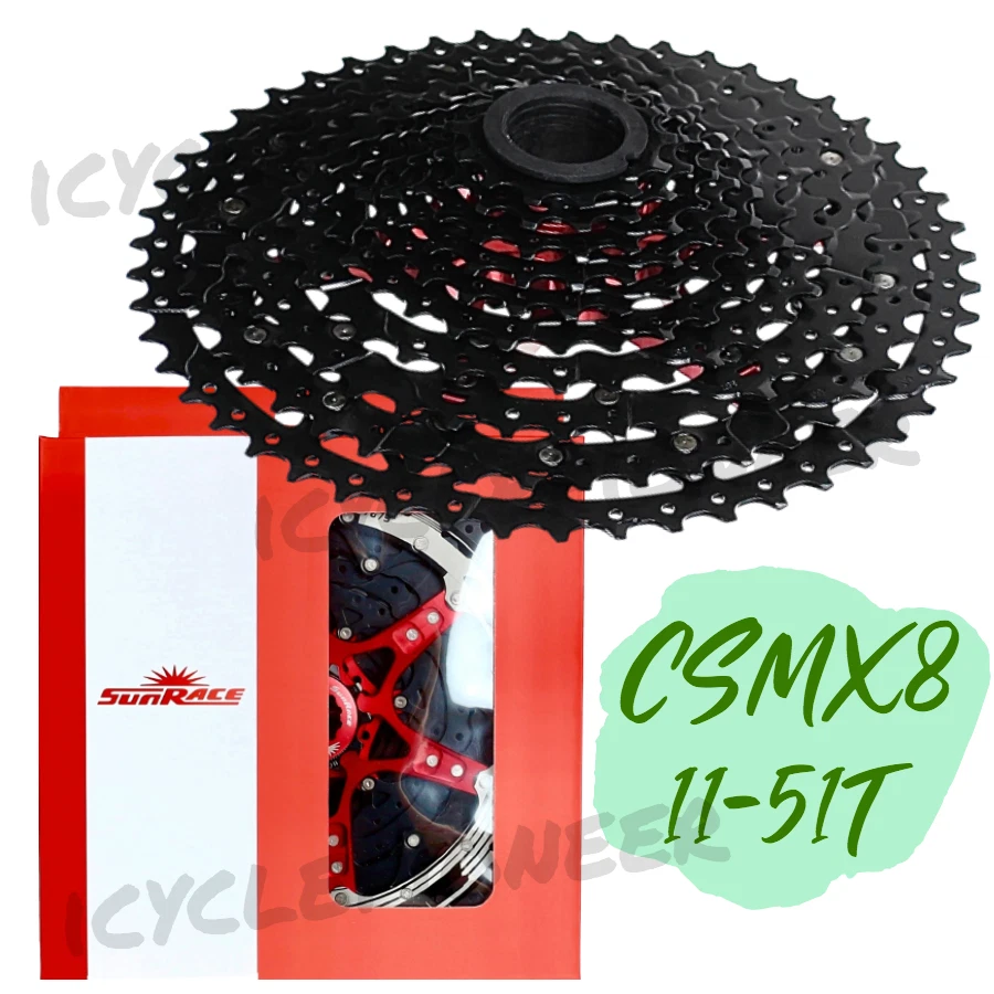 SunRace 11 Speed CSMX8 Black Cassette 11-51T MTB for Shimano SRAM - Image 1 of 1