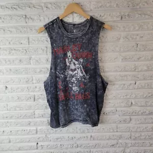 Harley Quinn Mujer Top XL Tanque Calavera Bolsas Azul Algodón Ligero Batman Cómodo - Imagen 1 de 7