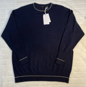 NUEVO CON ETIQUETAS TED BAKER LONDON Suéter Jersey Lurex Grande Azul Marino Talla 4 Mezcla de Lana - Imagen 1 de 10