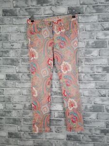 Etro Milano Jeans Size 28 Fit Size 8 Paisley Pink