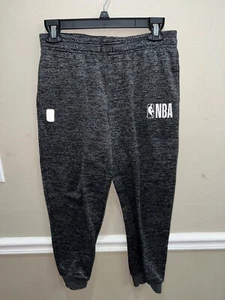 NBA Boys Joggers Sweatpants Size XL 18-20 dark Gray Activewear Zip Pockets Logo - Picture 1 of 9