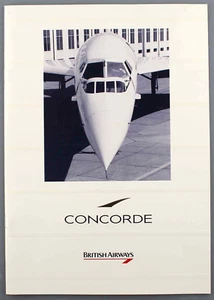 BRITISH AIRWAYS CONCORDE VINTAGE AIRLINE BROCHURE 1990’S SUPERSONIC GREAT PICS - Picture 1 of 7