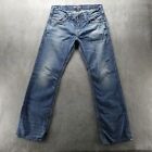 Silver Jeans Mens 34x34 Blue Zac Relaxed Straight Low Rise Preppy Medium Denim