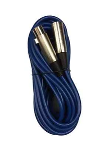 Standard 3 Pin XLR Plug to XLR Line Socket Microphone Lead 6m Blue G113J - Picture 1 of 1