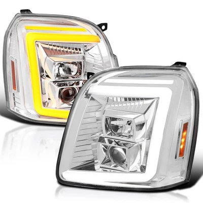Se adapta a faros proyectores de señal LED secuencial GMC Yukon XL 2007-2014 Denali Foto 1 de 4