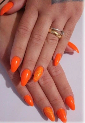 Nail art smalto unghia  colore Arancio FLUO   lucido Effetto Gel  - Immagine 1 di 4