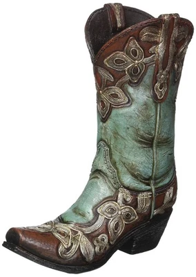 Turquoise Cowgirl Boot Vase - Image 1 of 4