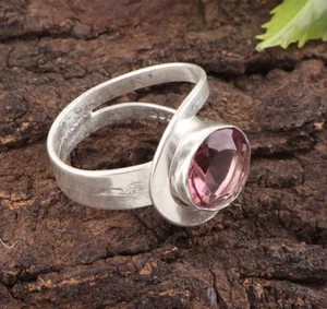 Rhodolith Edelstein Handarbeit 925 Sterling Silber Schmuck Böhmischer Ring - Bild 1 von 2