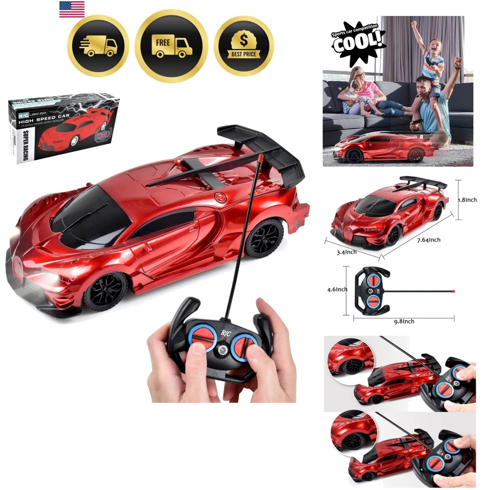 Remote Control Car Toy for Kids 3+ Fast Speed Racing Car Gift Pocket Size - Image 1 of 4