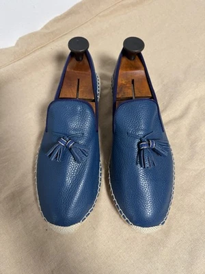 Louis Leeman Zapatos Para Hombre Talla 43 Azul Alpargata Borla Mocasines Hecho en Italia Foto 1 de 4