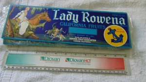 DEALER LOT OF 100 VINTAGE ORGINAL LADY ROWENA CRATE LABELS - Picture 1 of 2