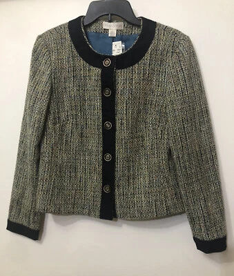 Chaqueta Esquinera Informal Talla 4 Multicolor Pastel Abotonada Pascua Primavera Foto 1 de 4