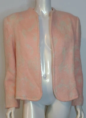Chaqueta Mohair Lana Beige Melocotón Vintage 12 14 LS  Foto 1 de 4