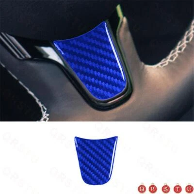 Steering Wheel Trim Panel Carbon Fiber Interior For Chrysler 300 2015-2017 Blue - Imagem 1 de 4