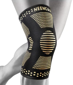 Copper Knee Sleeves (Pair), Professional Knee Brace with Copper Ions Infused Fib - Picture 1 of 7