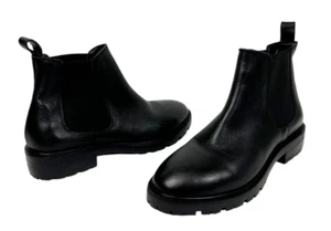 Stivali Chelsea Steve Madden Leopold in pelle 6M neri nuovi senza scatola - Foto 1 di 14