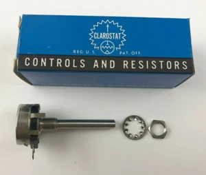 CLAROSTAT 380C1 linear long-shaft Potentiometer NEW NIB (Various Ohm) - Picture 1 of 2