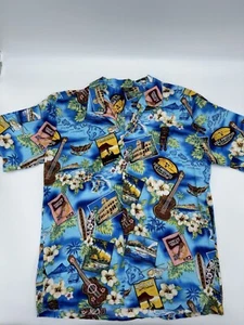 Palmwave Hawaii Shirt Hawaiian Top Button-Down Beach Short Sleeve Men's 2XL EUC - Picture 1 of 8