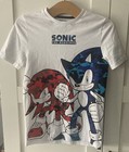 Sonic The Hedgehog Sega Graphic Print White Tee Age 10-11 C 74.5cm L 146cm