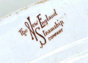 RARE PRISCILLA STEAMER PLATE DISH NEW ENGLAND STEAMSHIP COMPANY NARRAGANSETT ! - Picture 1 of 5