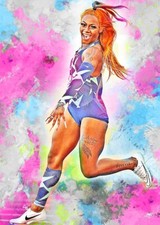 Sha'Carri  Trackstar  5/5  ACEO Art Print Card By.Marci