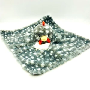 Mary Meyer Baby Chicken Rooster Plush Satin Lovey Gray White Dots Soother - Picture 1 of 9