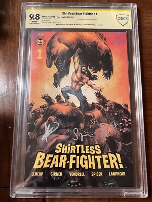 SHIRTLESS BEAR FIGHTER #1 6/17 CBCS 9.8 FOWLER VAR.  SS LEHUEP VENDRELL GIRNER - Image 1 of 4
