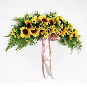 Centrotavola ghirlanda ad arco di girasole artificiale per decorazioni per - Foto 1 di 7