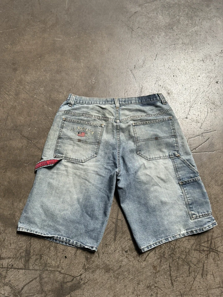 Pantalones Cortos Polo Assn De Colección EE. UU. Talla 36 Patinador Sueltos Pierna Ancha Pantalones Cortos Carpintero Foto 1 de 4