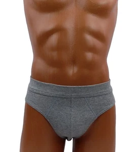 Angelo Litrico Herren Slip Grösse S grau Unterhose aus Baumwolle Rippstoff - Bild 1 von 5