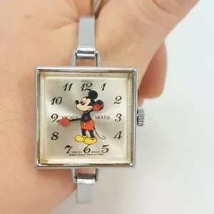 Orologio Vintage Bradley Topolino Gancio Cinturino Molla Raro Funzionante Carica Bracciale - Foto 1 di 9