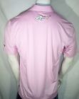 Greg Norman Med Pink Poly Golf Shirt Big Shark & Insitu Logos PGA Tour Issue