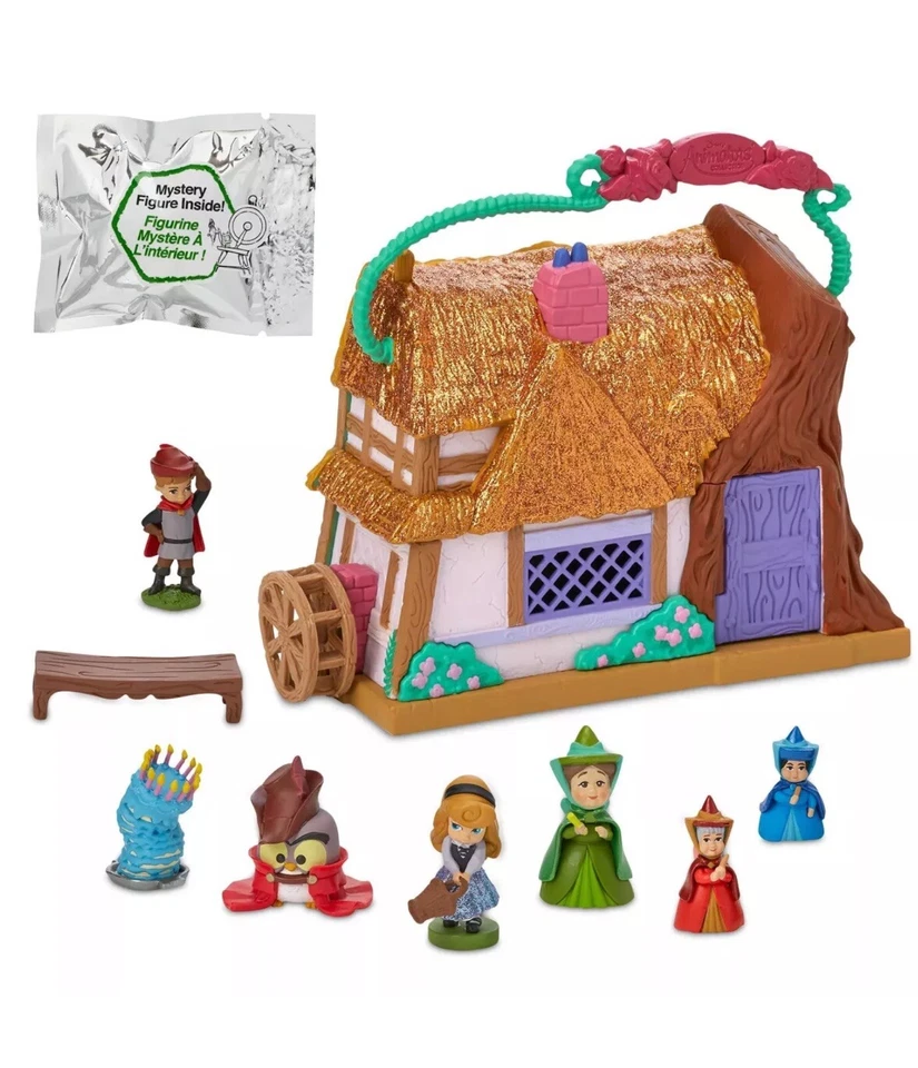 Disney Animators Collection Littles Sleeping Beauty Aurora Cottage Playset Toy