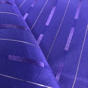 Purple Gold Stripe Blouse Lining Fabric By The Yard x 45” Nylon? Acetate? - Picture 1 of 4