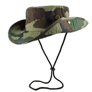 Wholesale lot SUMMER BUCKET HAT MILITARY STRING WIDE BRIM FISHING HUNTING 12pcs - Picture 1 of 31