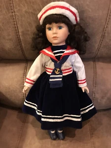 Sailor Girl DanDee Collectors Choice Bisque 16" Porcelain Doll  - Picture 1 of 9